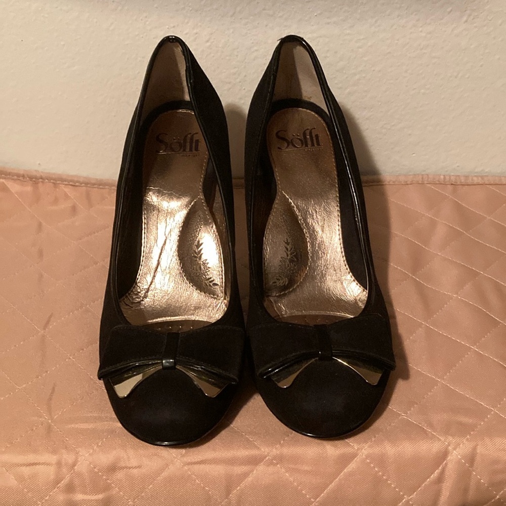 Sofft Black Women's Shoes with Bow Detail size 9M